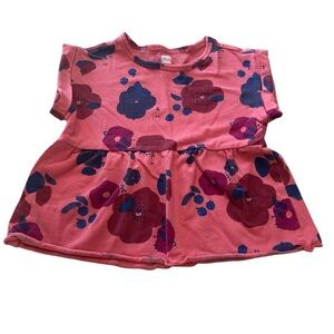 Tea Collection Semi Peplum Top Floral Size 18-24 months